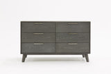 Eastern King Soria Modern Grey Wash Bedroom Set