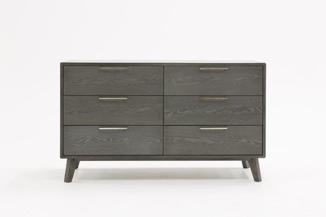 Eastern King Soria Modern Grey Wash Bedroom Set