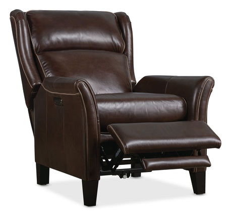 Henley Power Recliner With Power Headrest - Dark Brown by Hooker Furniture - View 5