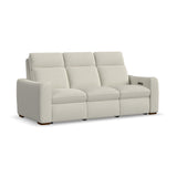 Ava Power Reclining Sofa With Power Headrest & Lumbar - Light Gray | Flexsteel