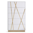 Modrest Nixa Modern White & Gold Chest