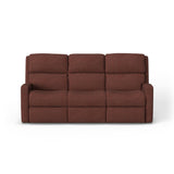 Catalina Transitional Leather Power Reclining Sofa, Power Headrests | Flexsteel