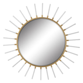 Oracle Round Starburst Mirror - Silver / Yellow by Uttermost - View 1