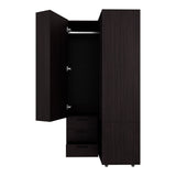 Armoire 70.9' H, 1 Door, 3 Drawers, 7 Shelves, 10 Legs, Black Wengue - Bedroom - sold by Home Elegance USA