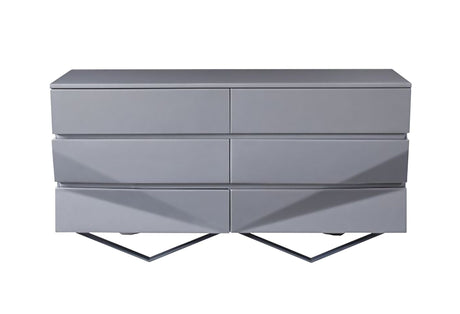 Duke Modern Grey Velvet & Black Gun Chrome Bedroom Set – VIG Furniture - sold by Home Elegance USA