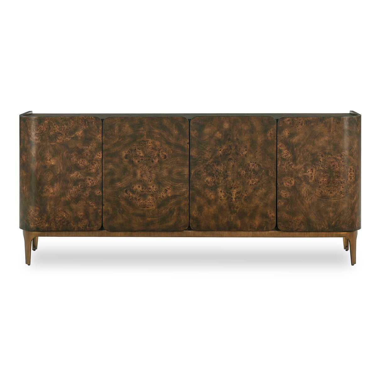 Melbourne Mappa Burl 4 Door Cabinet Woodtone - Dark Brown by Uttermost - View 1