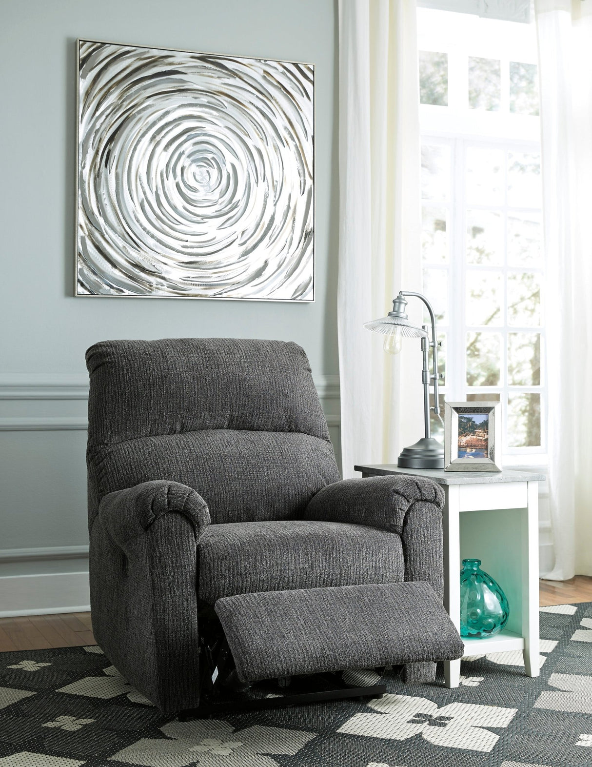 Ashley Charcoal McTeer Power Recliner - Microfiber | Home Elegance USA