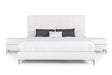 Angela Eastern King - Italian White Eco Leather Bed - View Image 1