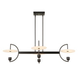 Kyoto 4 Light Linear LED Chandelier - Black by Uttermost - View 9