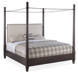 Big Sky King Poster Bed With Canopy - Black / Dark Brown by Hooker Furniture - View 1