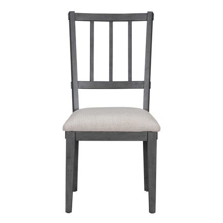 TREXM 5-piece Rustic Charm Round Dining Set with 3 Upholstered Chairs and Curved Bench for Dining Room, Kitchen and Living Room (Gray) - sold by Home Elegance USA