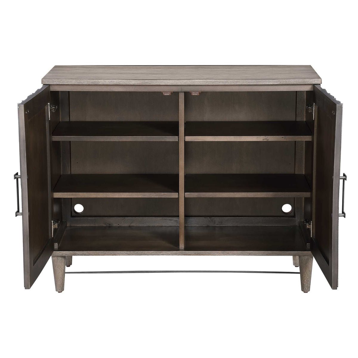 Shield Oak 2 Door Cabinet - Dark Gray by Uttermost - View 5