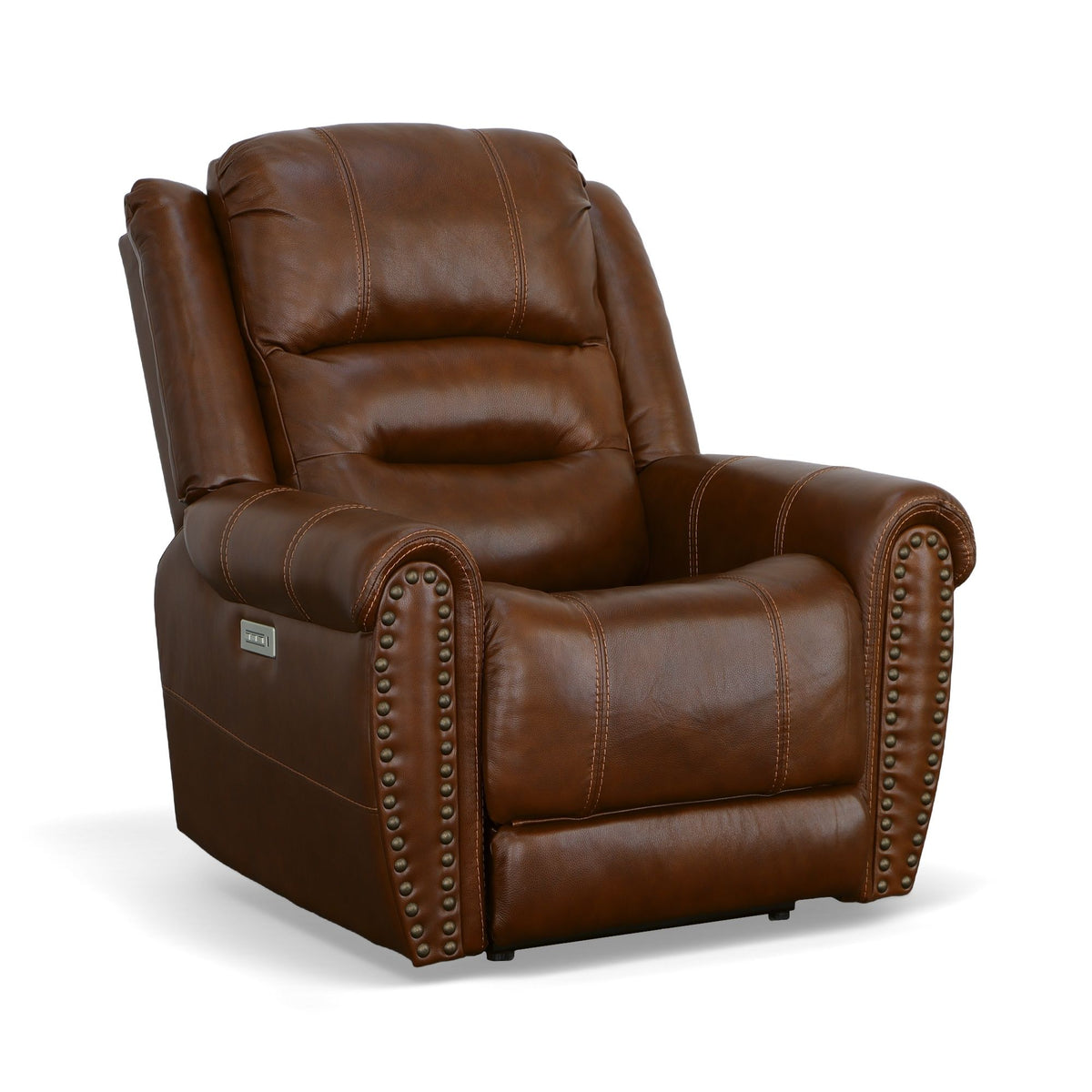 Oscar Power Recliner With Power Headrest - Grizzly | Flexsteel
