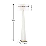 Rosin Floor Lamp - White by Uttermost - View 11