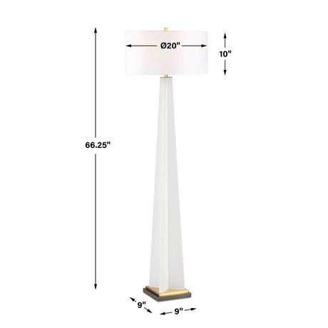 Rosin Floor Lamp - White by Uttermost - View 11