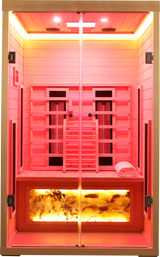 Two person indoor hemlock sauna Far infrared sauna room-D