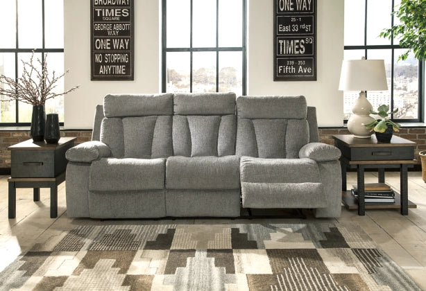 Fog Mitchiner REC Sofa w/Drop Down Table Microfiber | Ashley