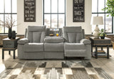 Fog Mitchiner REC Sofa w/Drop Down Table Microfiber | Ashley