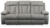 Fog Mitchiner REC Sofa w/Drop Down Table Microfiber | Ashley - Home Elegance USA