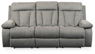 Fog Mitchiner REC Sofa w/Drop Down Table Microfiber | Ashley - Home Elegance USA