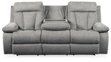 Fog Mitchiner REC Sofa w/Drop Down Table Microfiber | Ashley