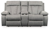 Ashley Fog Mitchiner DBL Rec Loveseat w/Console - Microfiber | Home Elegance USA