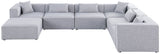 Cube - Modular Sectional 7 Piece - Gray - Fabric - 630Grey - Sec7A - Home Elegance USA - 4