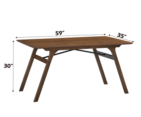 Casual Dining Furniture Set 7pc Walnut Finish Dining Table and Upholstered Chairs Wooden Kitchen Set - sold by Home Elegance USA