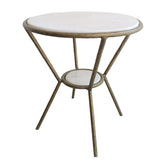 Refuge Round White Side Table by Uttermost - View 1