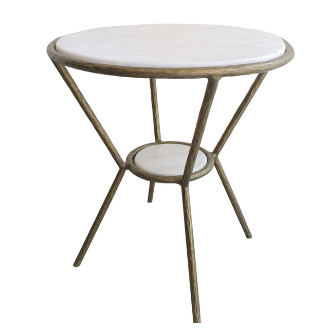 Refuge Round White Side Table by Uttermost - View 1