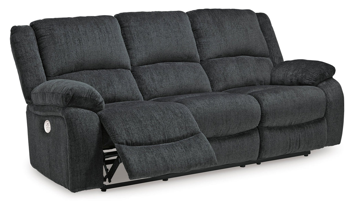 Ashley Slate Draycoll Reclining Power Sofa - Chenille - 7650487 - Home Elegance USA - 3