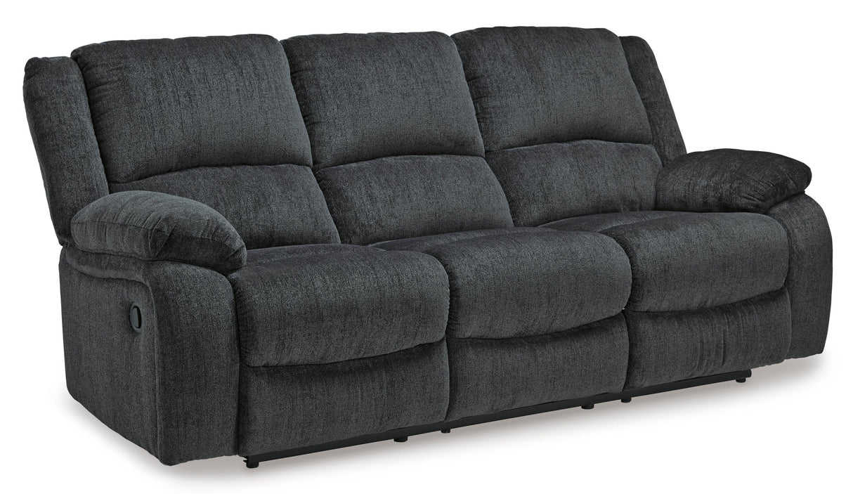 Ashley Slate Draycoll Reclining Sofa - Chenille | Home Elegance USA