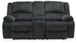 Ashley Slate Draycoll DBL REC PWR Loveseat w/Console - Chenille | Home Elegance USA