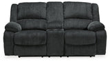 Ashley Slate Draycoll DBL REC PWR Loveseat w/Console - Chenille | Home Elegance USA