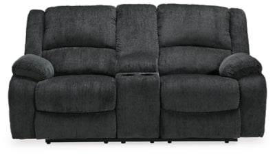 Ashley Slate Draycoll DBL REC PWR Loveseat w/Console - Chenille - 7650496 - Home Elegance USA - 1