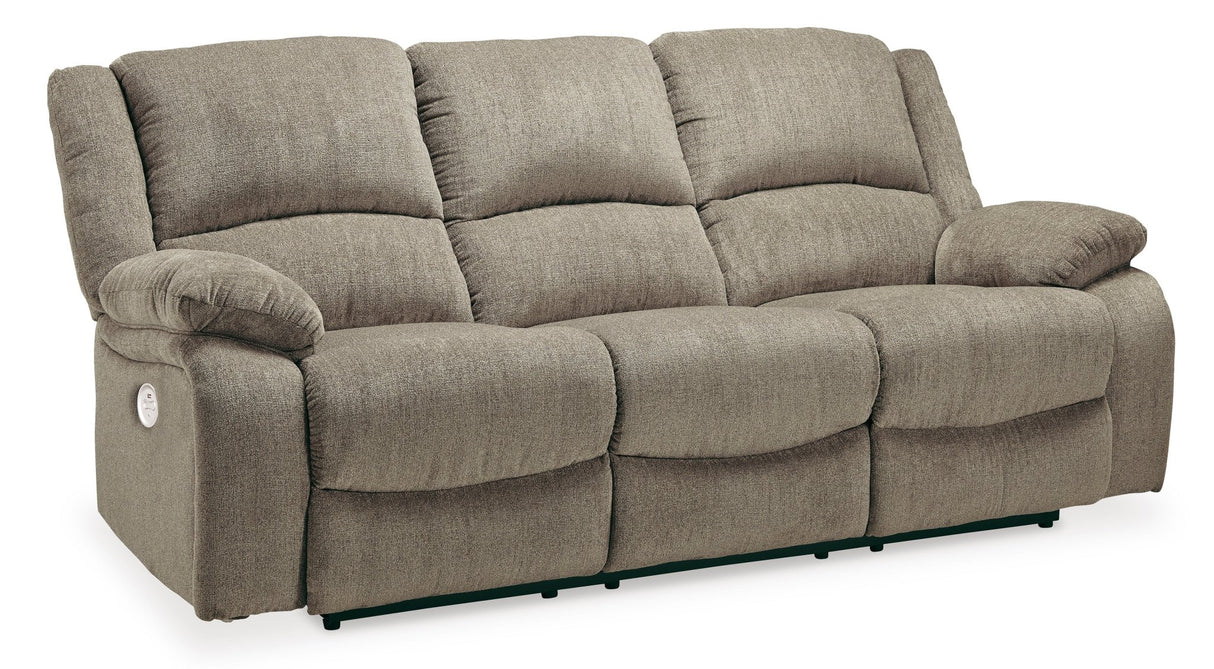 Ashley Pewter Draycoll Reclining Power Sofa - Chenille | Home Elegance USA