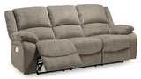 Ashley Pewter Draycoll Reclining Power Sofa - Chenille | Home Elegance USA