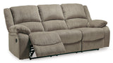 Ashley Pewter Draycoll Reclining Sofa - Chenille - 7650588 - Home Elegance USA - 3