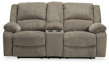 Ashley Pewter Draycoll DBL Rec Loveseat w/Console - Chenille | Home Elegance USA