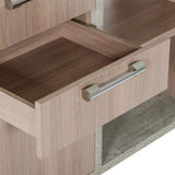 Nova Domus Boston Modern Glass & Faux Concrete Desk