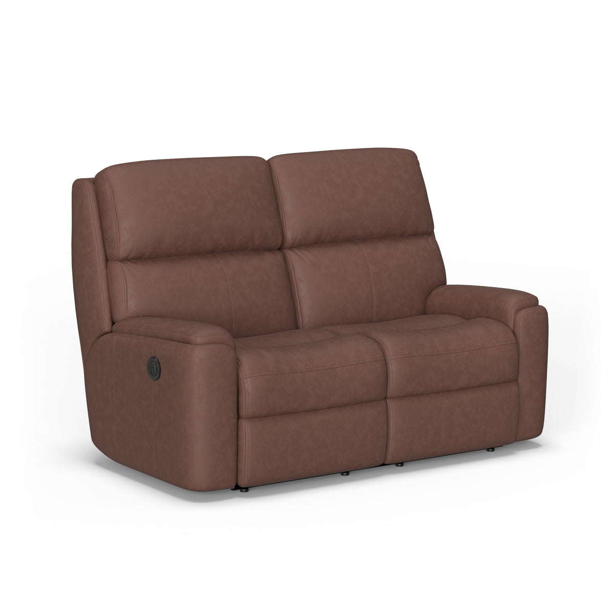 Rio Transitional Leather Power Reclining Loveseat | Flexsteel
