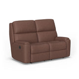 Rio Transitional Leather Power Reclining Loveseat | Flexsteel