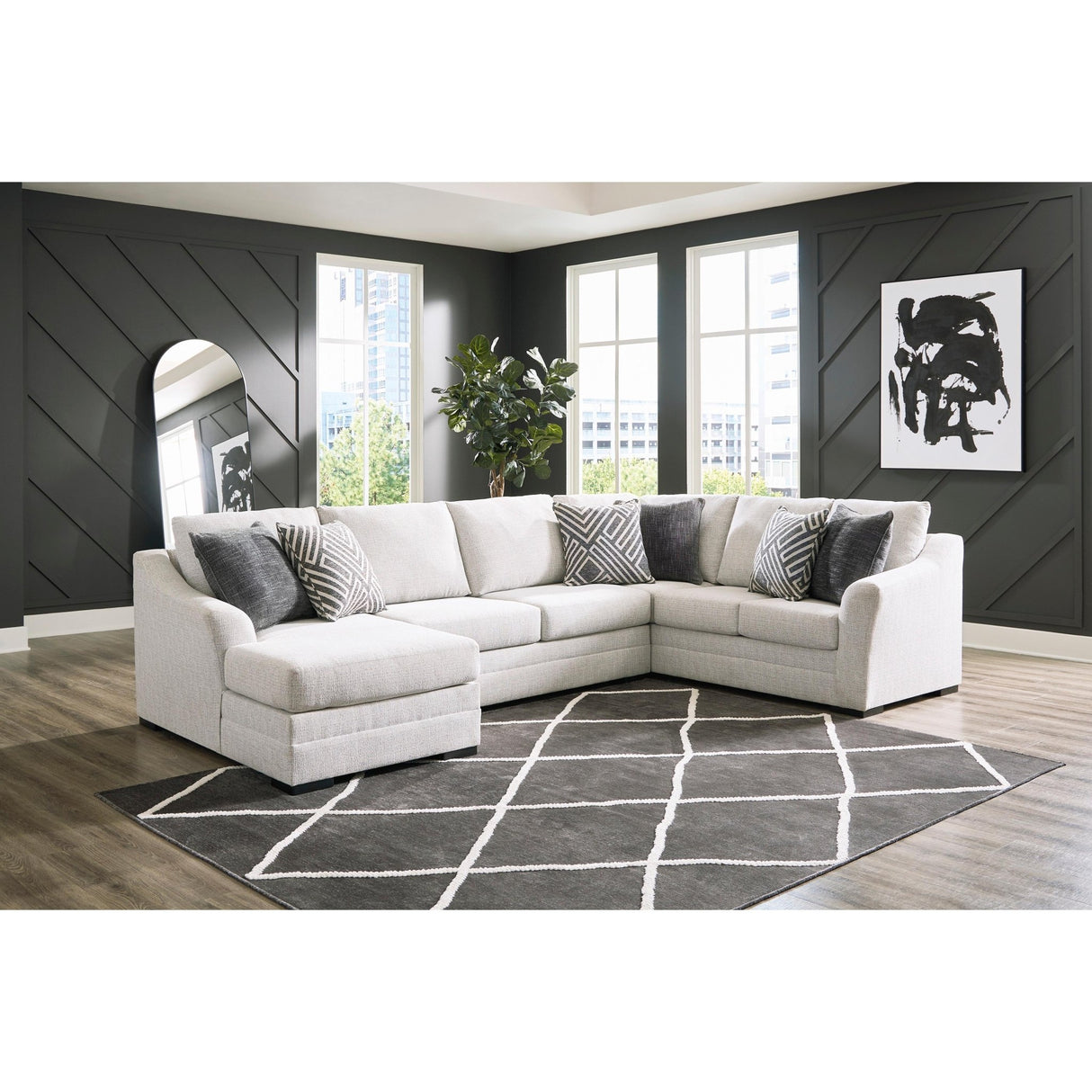 Benchcraft Koralynn Fabric 3 Pc Sectional 5410216/5410234/5410249 | Ashley - Koralynn 54102S1 3 pc Sectional with Chaise - Home Elegance USA - 3