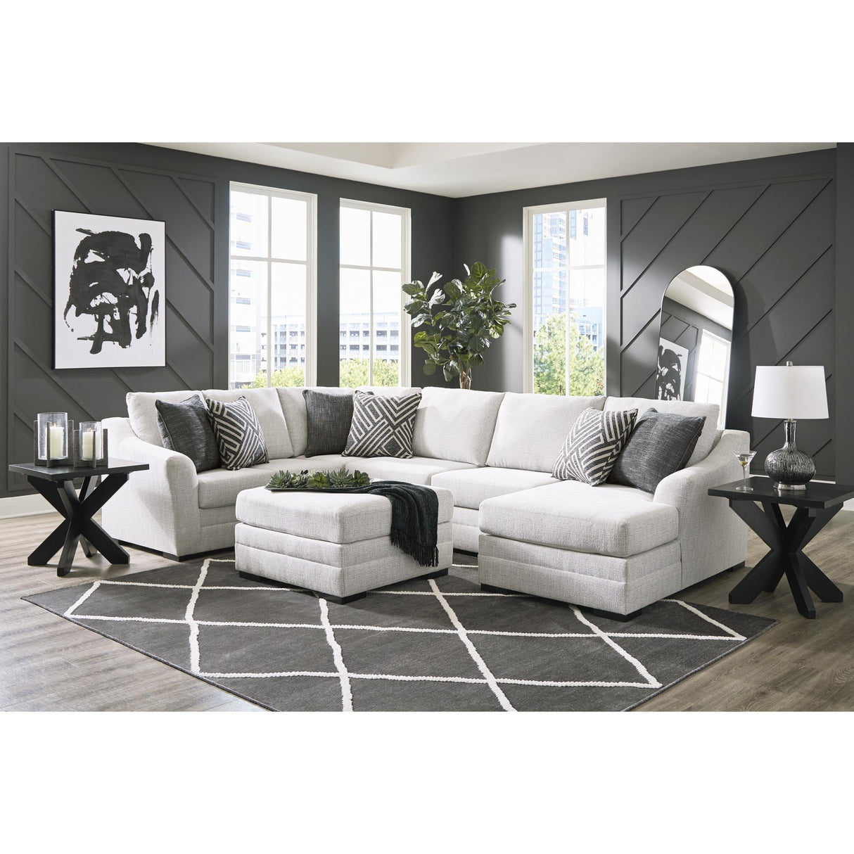 Benchcraft Koralynn Fabric 3 Pc Sectional 5410248/5410234/5410217 | Ashley - Koralynn 54102S2 3 pc Sectional with Chaise - Home Elegance USA - 7