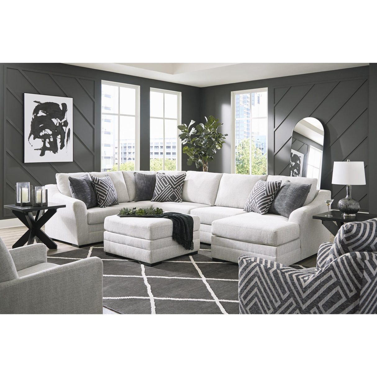 Benchcraft Koralynn Fabric 3 Pc Sectional 5410248/5410234/5410217 | Ashley - Koralynn 54102S2 3 pc Sectional with Chaise - Home Elegance USA - 8