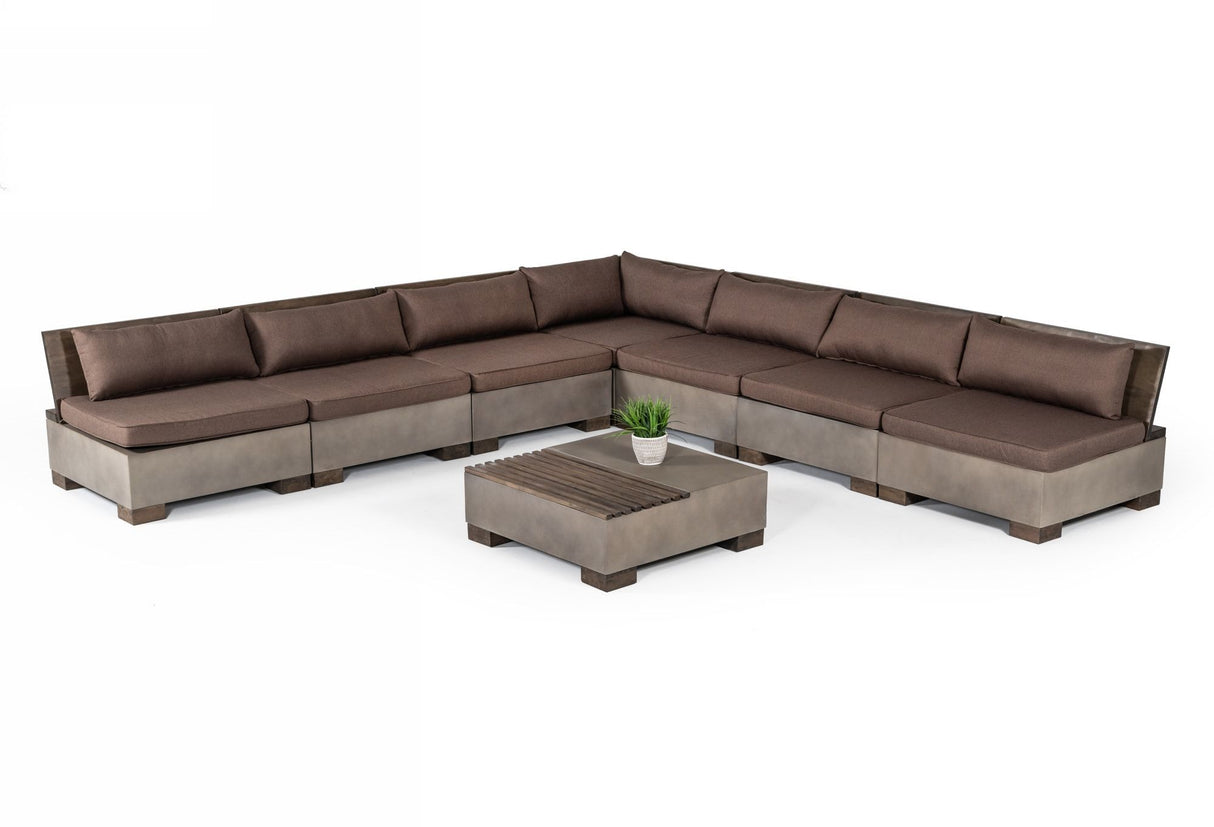 Modrest Delaware Modern Concrete Large Sectional Set -Square Vglb-Rivi-Sqr-Set - Home Elegance USA