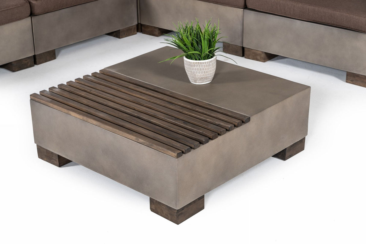 Modrest Delaware Modern Concrete Large Sectional Set -Square Vglb-Rivi-Sqr-Set