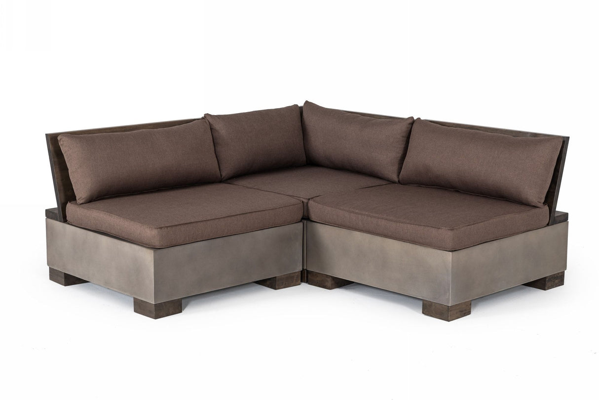 Modrest Delaware Modern Concrete Large Sectional Set -Square Vglb-Rivi-Sqr-Set - Home Elegance USA