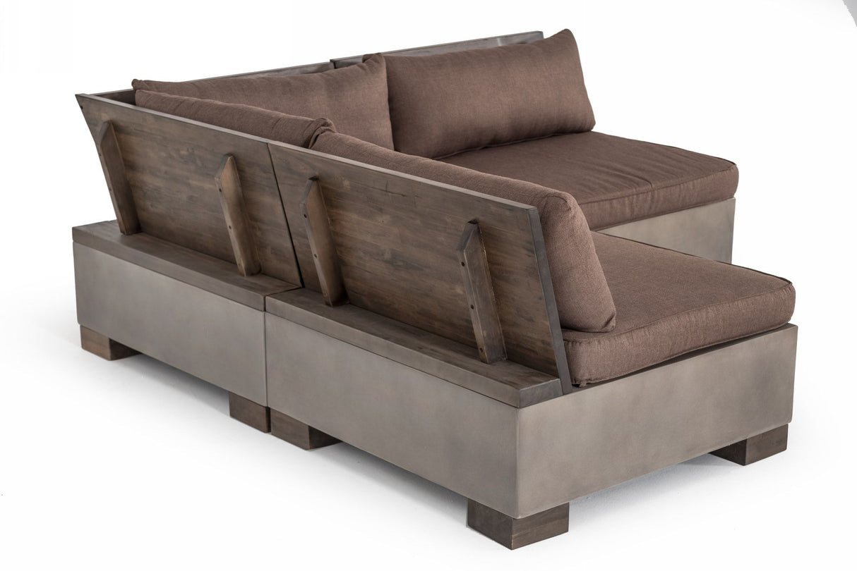 Modrest Delaware Modern Concrete Large Sectional Set -Square Vglb-Rivi-Sqr-Set - Home Elegance USA