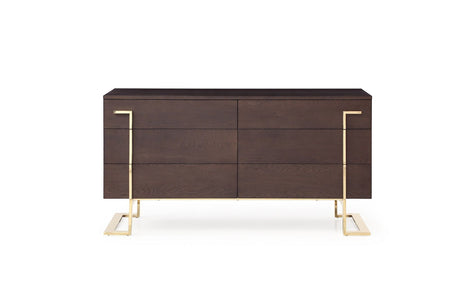 Moontide Glam Beige Velvet & Brushed Brass Bedroom Set – VIG Furniture - sold by Home Elegance USA